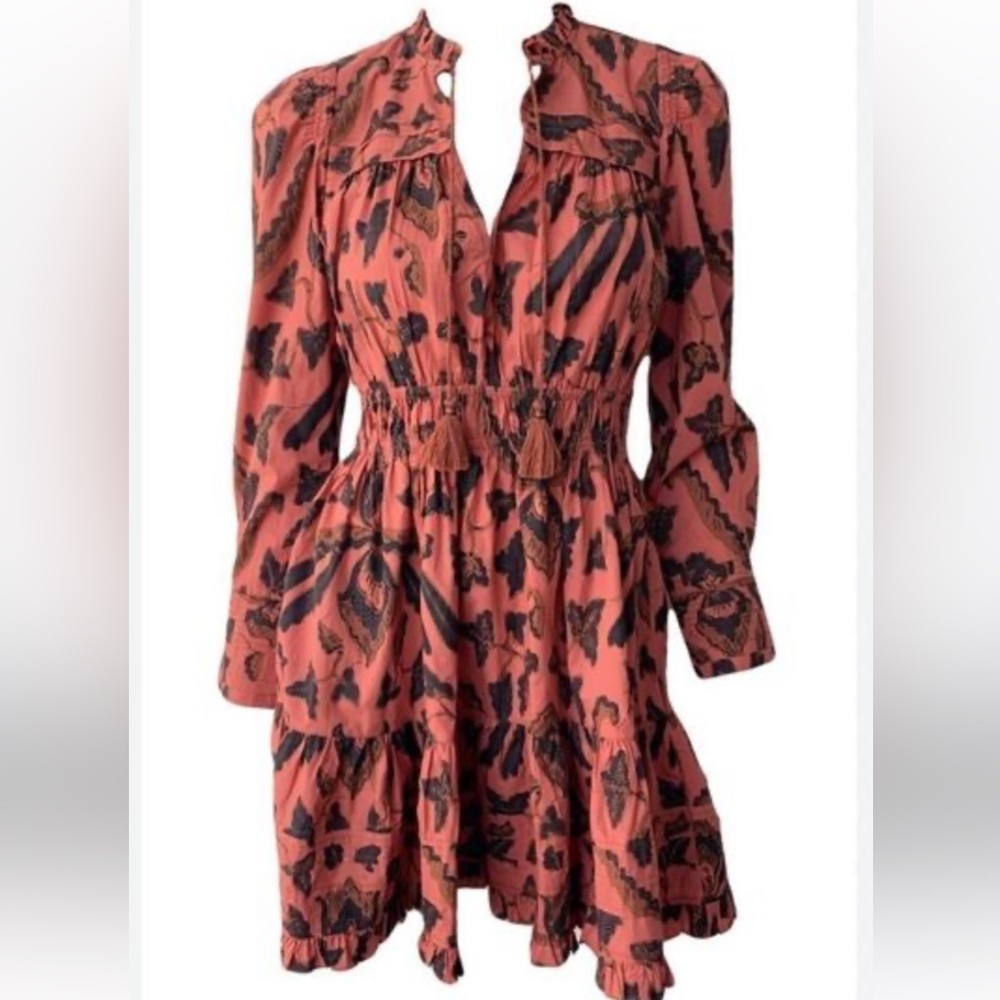Ulla Johnson Ismaya mini dress in cinnabar